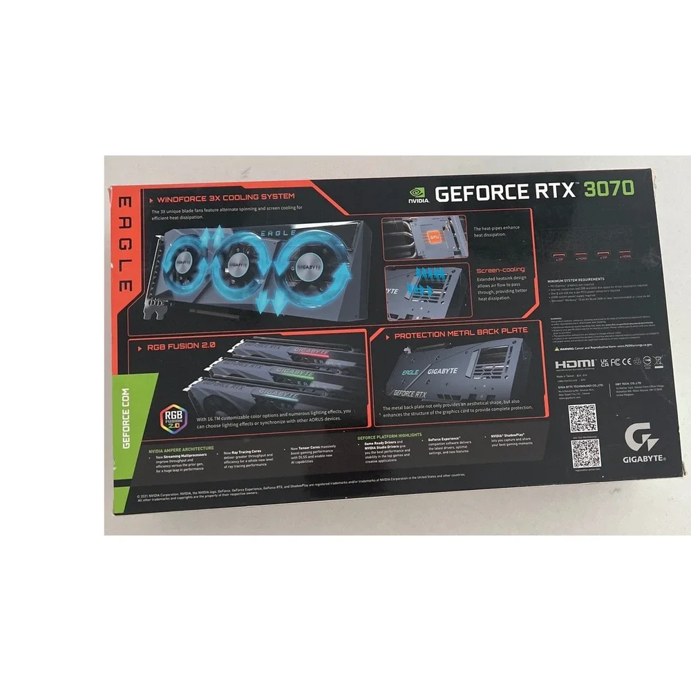 Gigabyte GeForce RTX 3070 Eagle OC 8G Rev 2.0LHRGraphic MM GV-N3070EAGLE OC-8GD